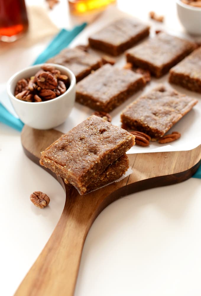 Boozy Pecan Pie Bars with Sea Salt