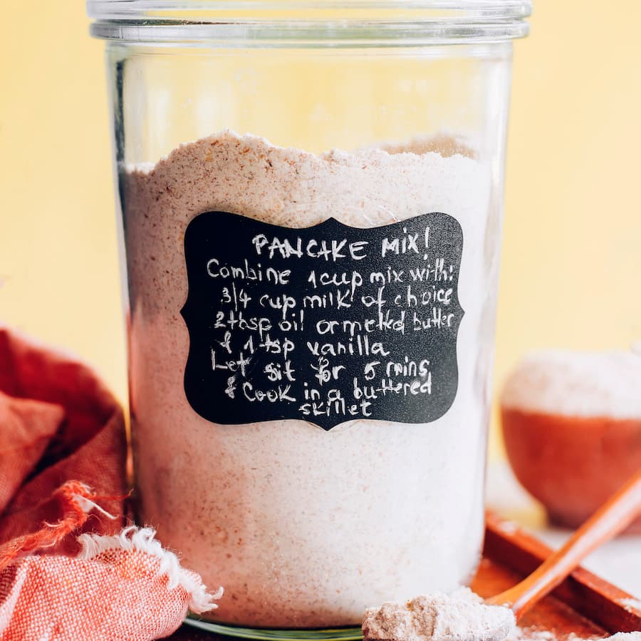 Whole Grain Vegan Pancake Mix (6 Ingredients!)
