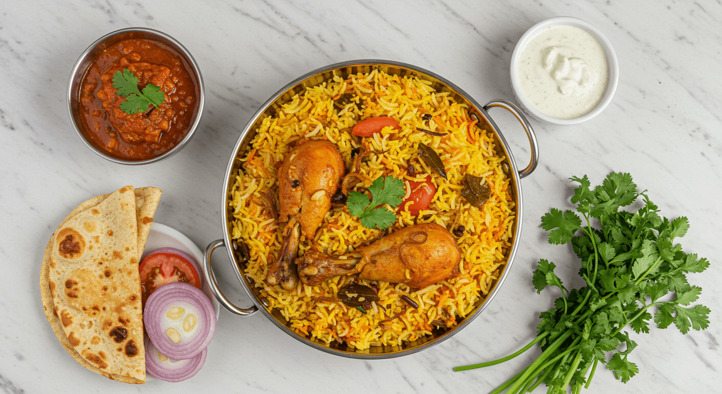 Hyderabadi Chicken Dum Biryani
