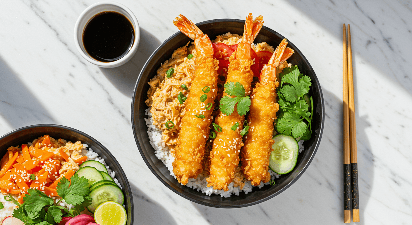 Crispy Shrimp Tempura Donburi