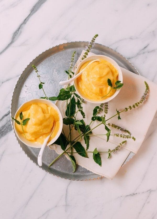 Guilt-free Frozen Mango Coconut Ices