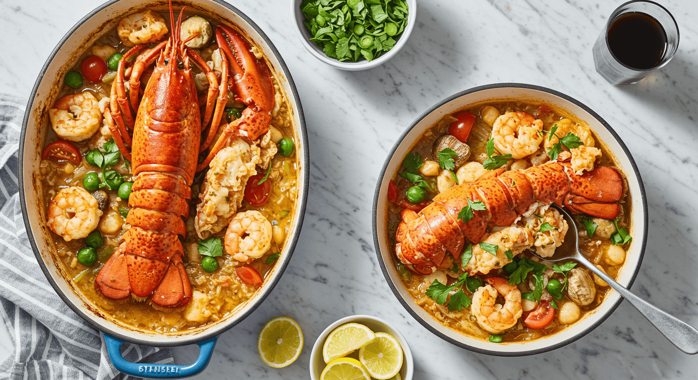 Red Lobster-Inspired Bar Harbor Seafood Bake