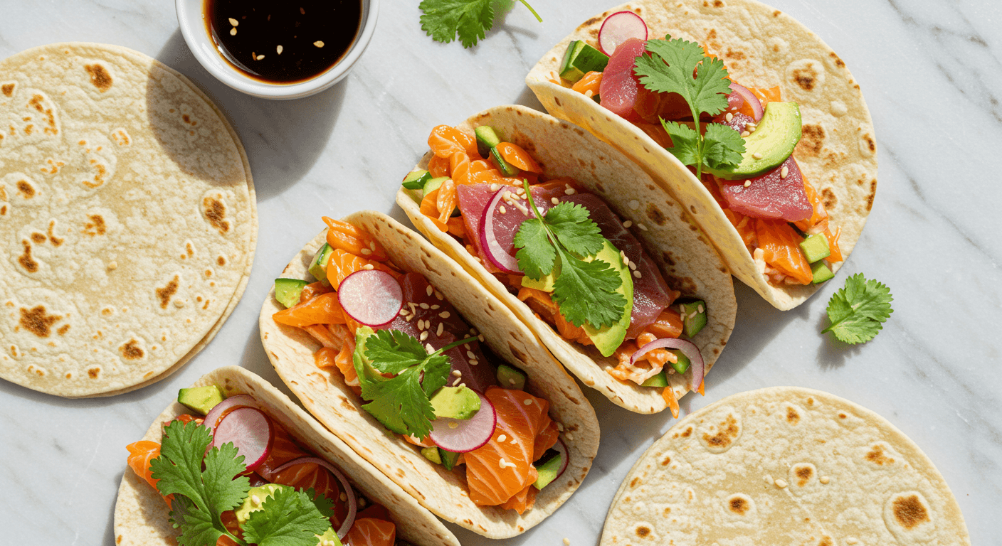 Homemade Nobu-Inspired Crispy Sashimi Tacos