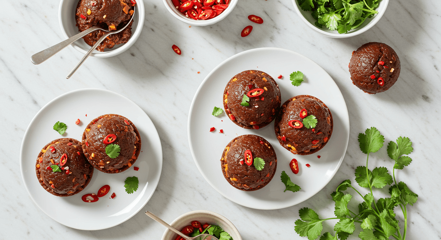 Gaggan-Inspired Dark Chocolate Chili Spheres