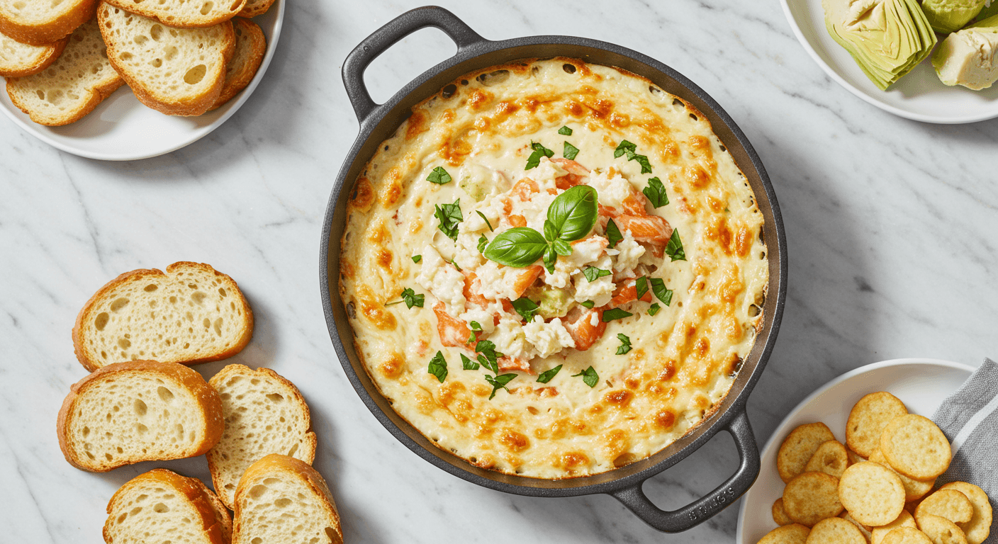 Cheesecake Factory-Style Warm Crab & Artichoke Dip