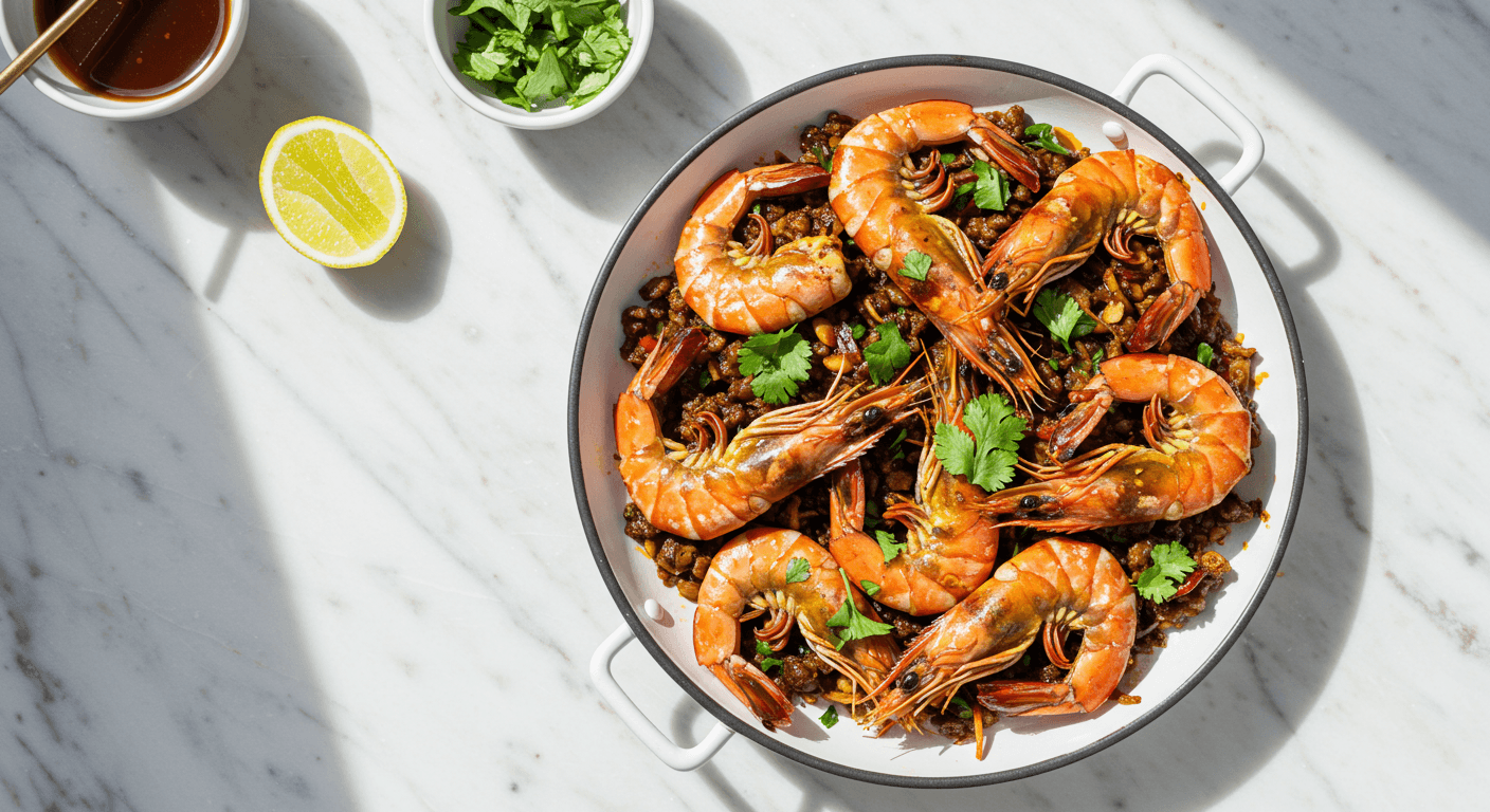 Homemade Gaggan-Inspired Smoky 'Charcoal' Prawns