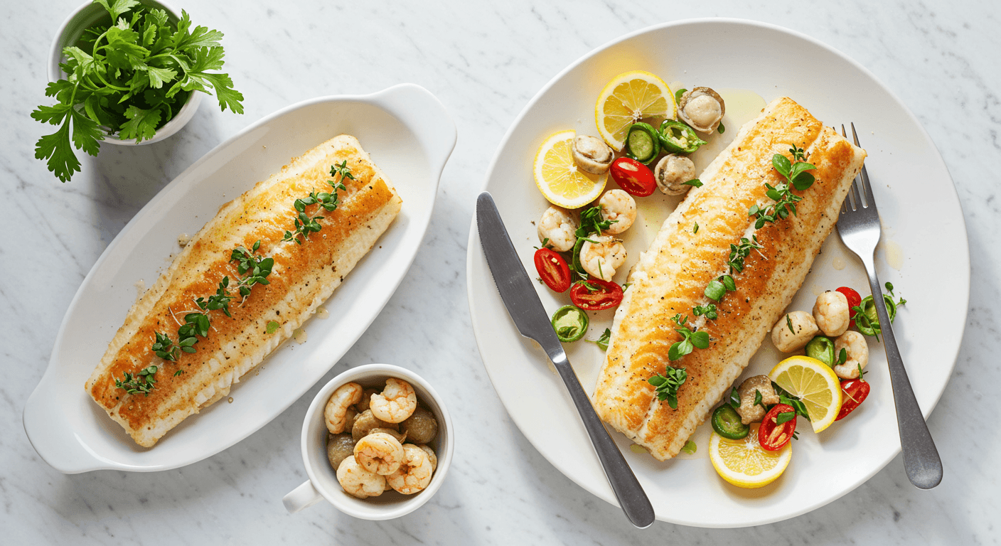 Homemade Le Bernardin-Inspired Halibut with Delicate Herb Broth