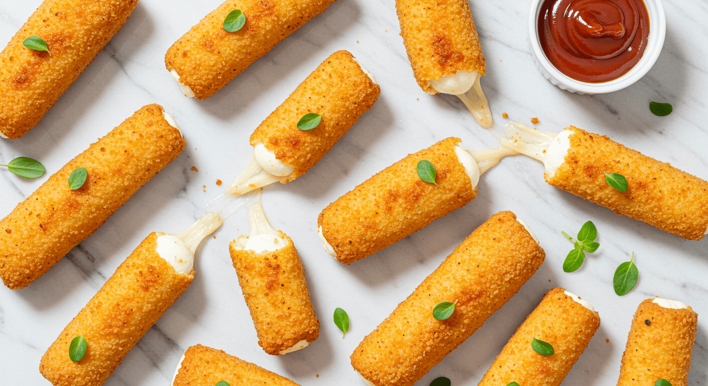 Arby's Inspired Golden Mozzarella Sticks