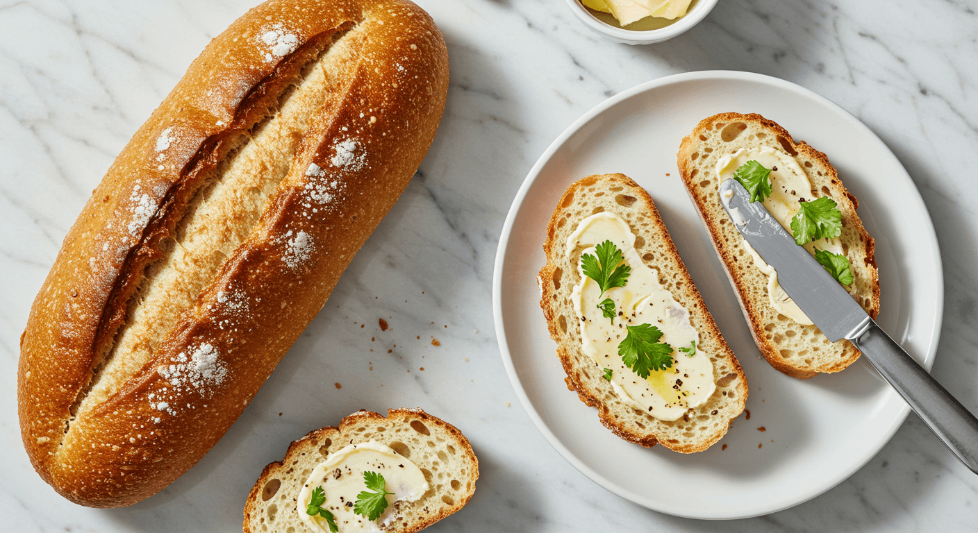Homemade EMP-Inspired Crusty Loaf & Tangy Whipped Butter