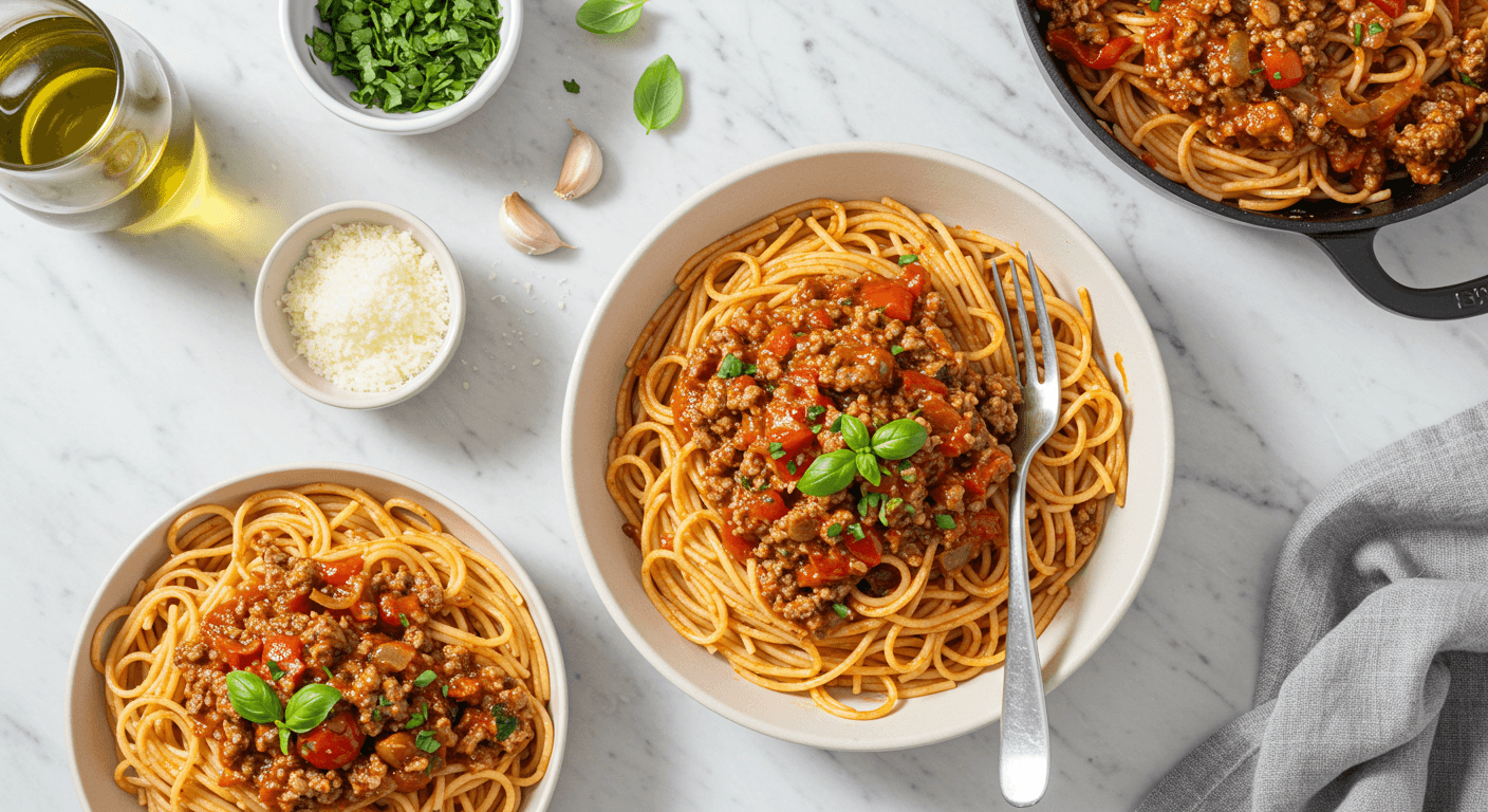 Homemade Olive Garden-Style Spaghetti with Hearty Meat Sauce