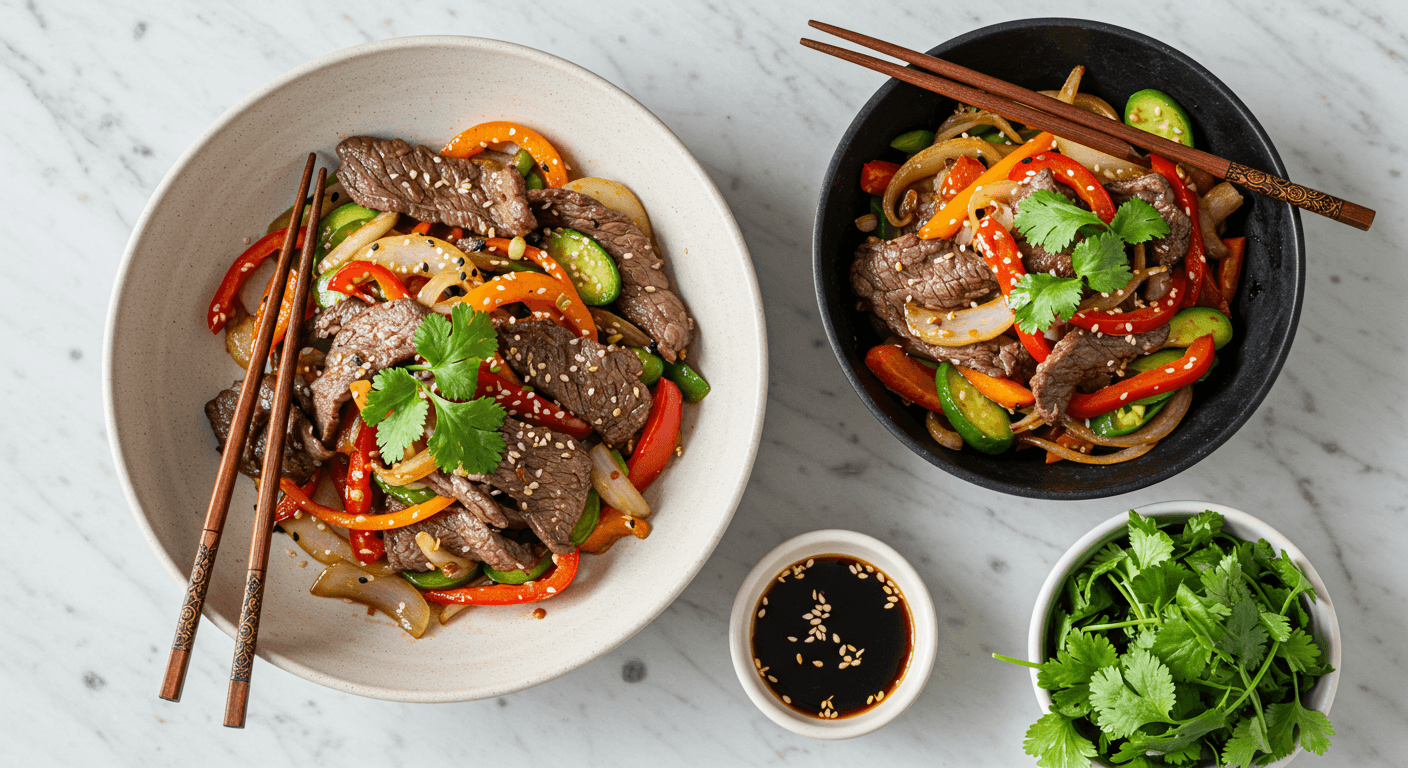 Homemade Nobu-Style Beef & Veggie Sizzle