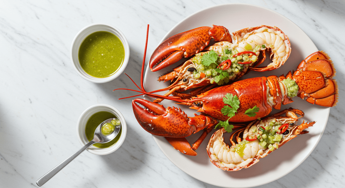 Homemade Nobu-Style Lobster with Wasabi Pepper Sauce