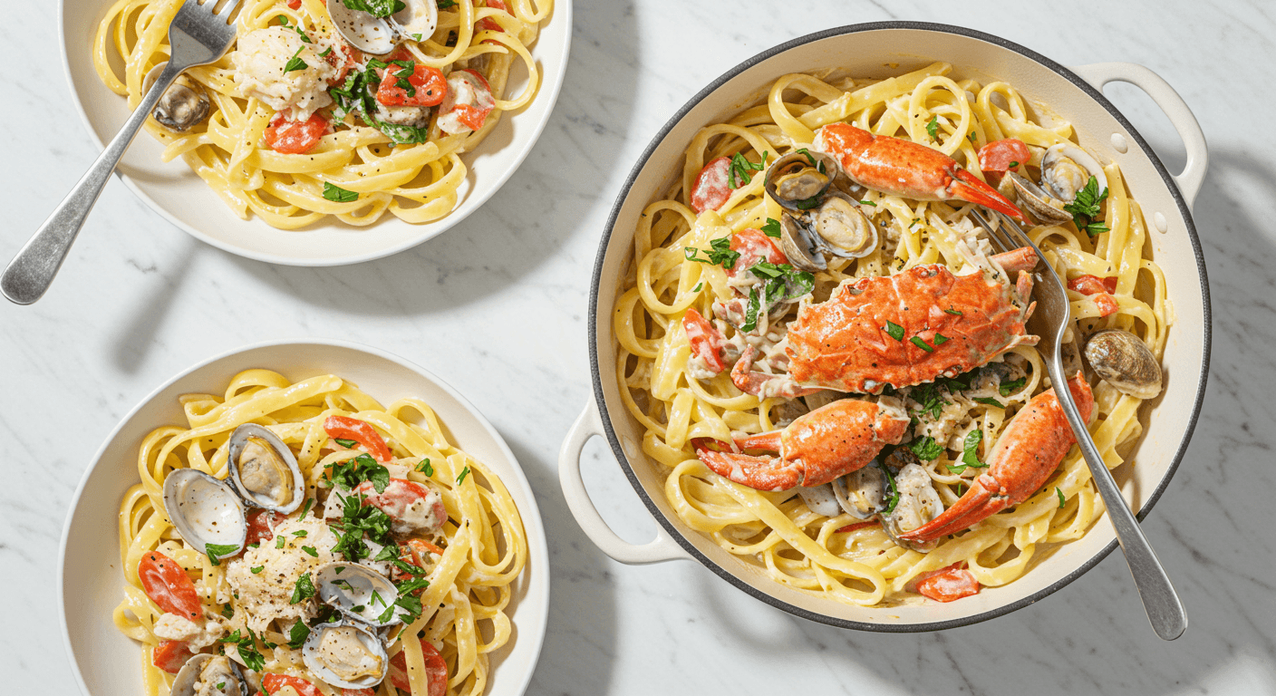 Red Lobster's Dreamy Crab Linguini Alfredo at Home