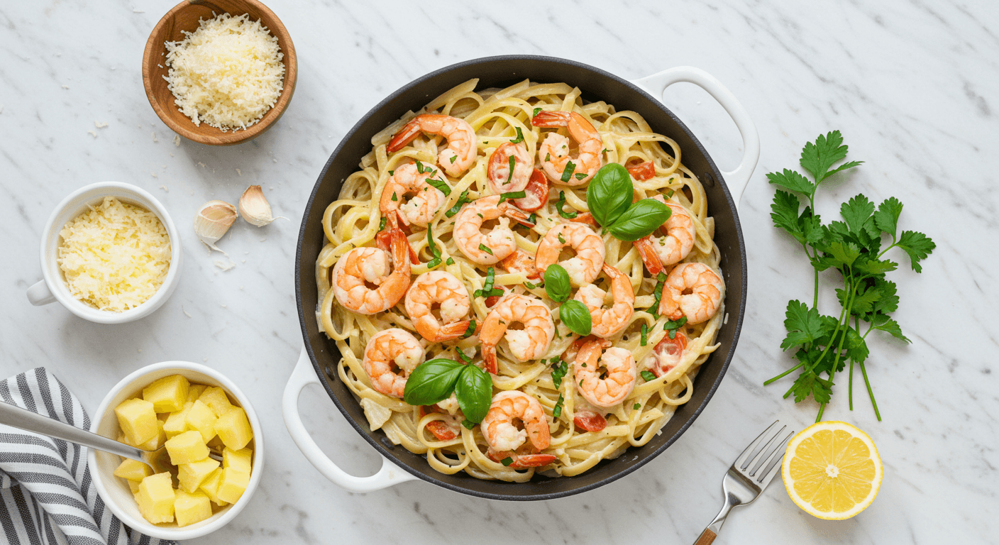 Homestyle Olive Garden Shrimp Alfredo