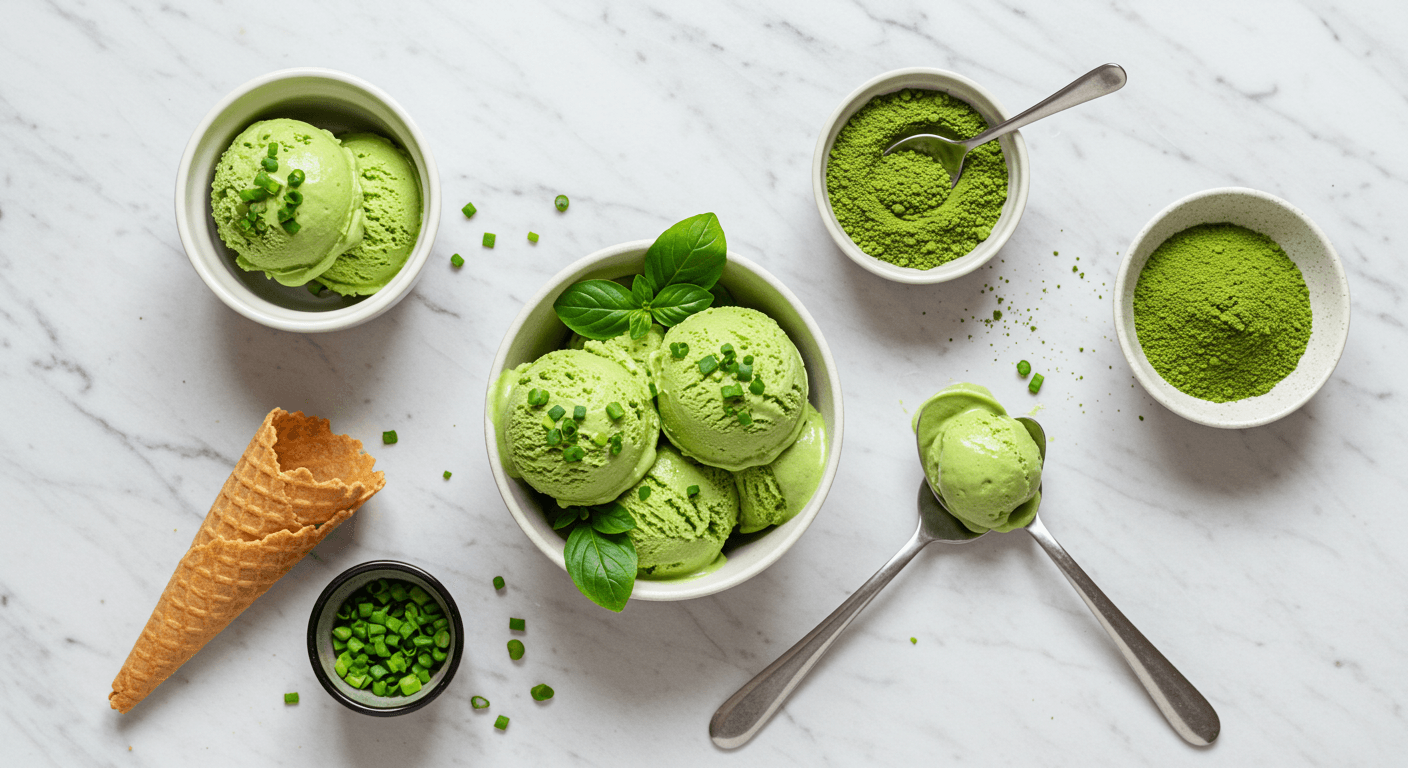 Masa-Inspired Serene Matcha Ice Cream