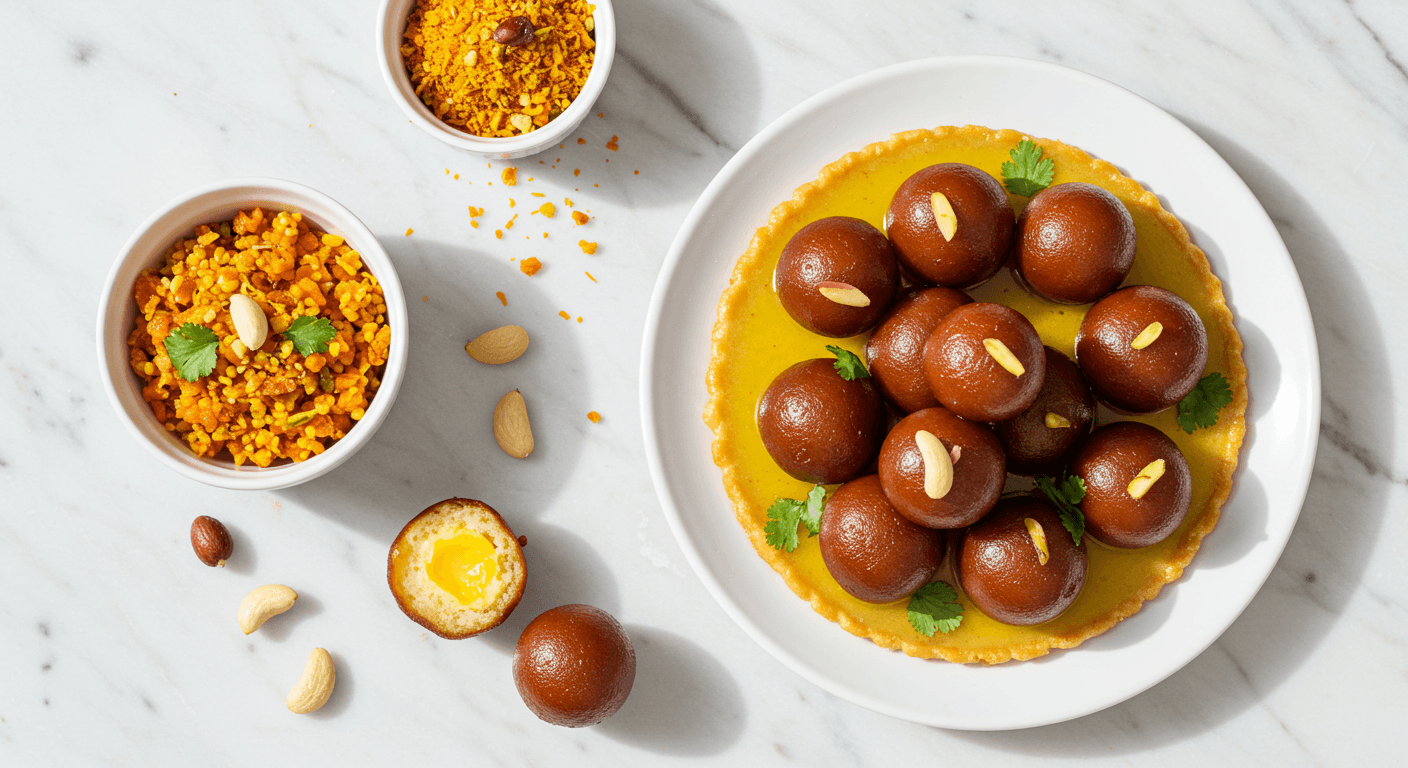 Homemade Deconstructed Gulab Jamun: A Rose & Cardamom Dream