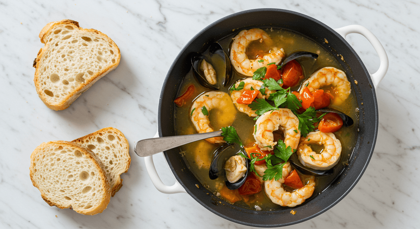 Homemade Zuppa di Pesce (Bagna Cauda Style)