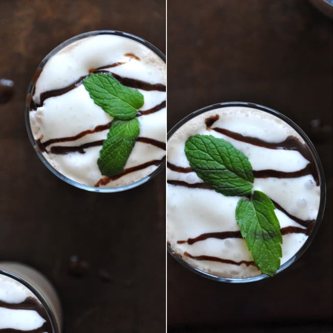 Peppermint Mocha Frappe with Coconut Milk