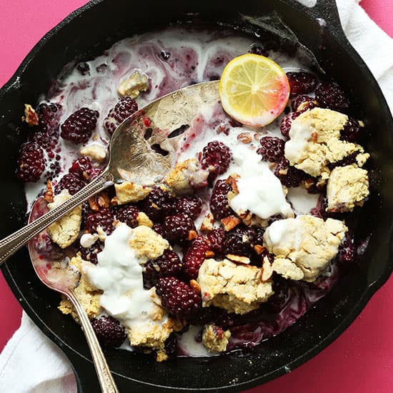 Simple Blackberry Cobbler (Vegan + GF)