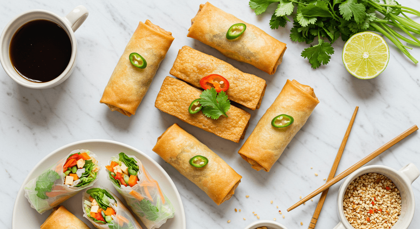 Easy Vegan Crispy Tofu Spring Rolls