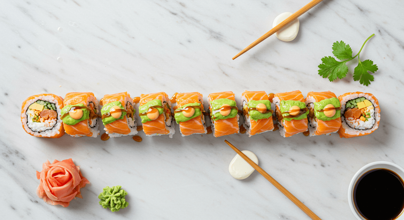 Homemade Dynamite Shrimp Sushi Rolls