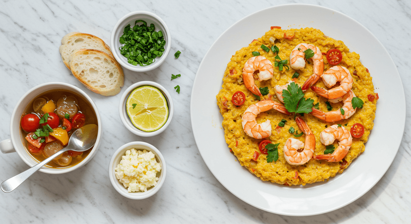 Le Bernardin-Inspired Pan-Seared Sea Bass with Pickled Shrooms & Charred Scallion Vinaigrette