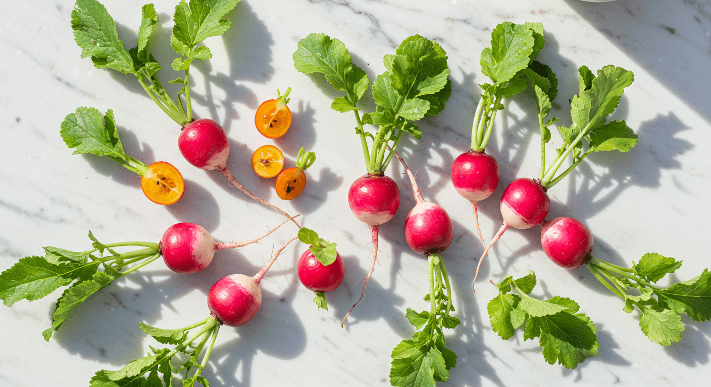 Noma-Inspired Radishes in Dark "Earth" with Herbed Dip