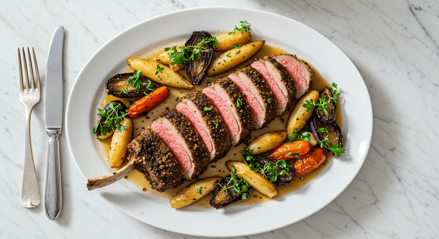 Per Se Inspired Coffee-Crusted Lamb Loin