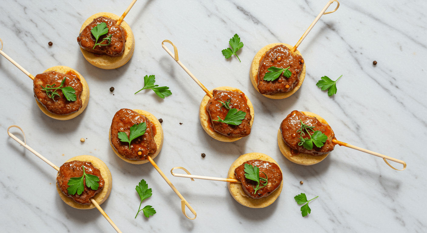 Luxe Chicken Liver & Balsamic Lollipops