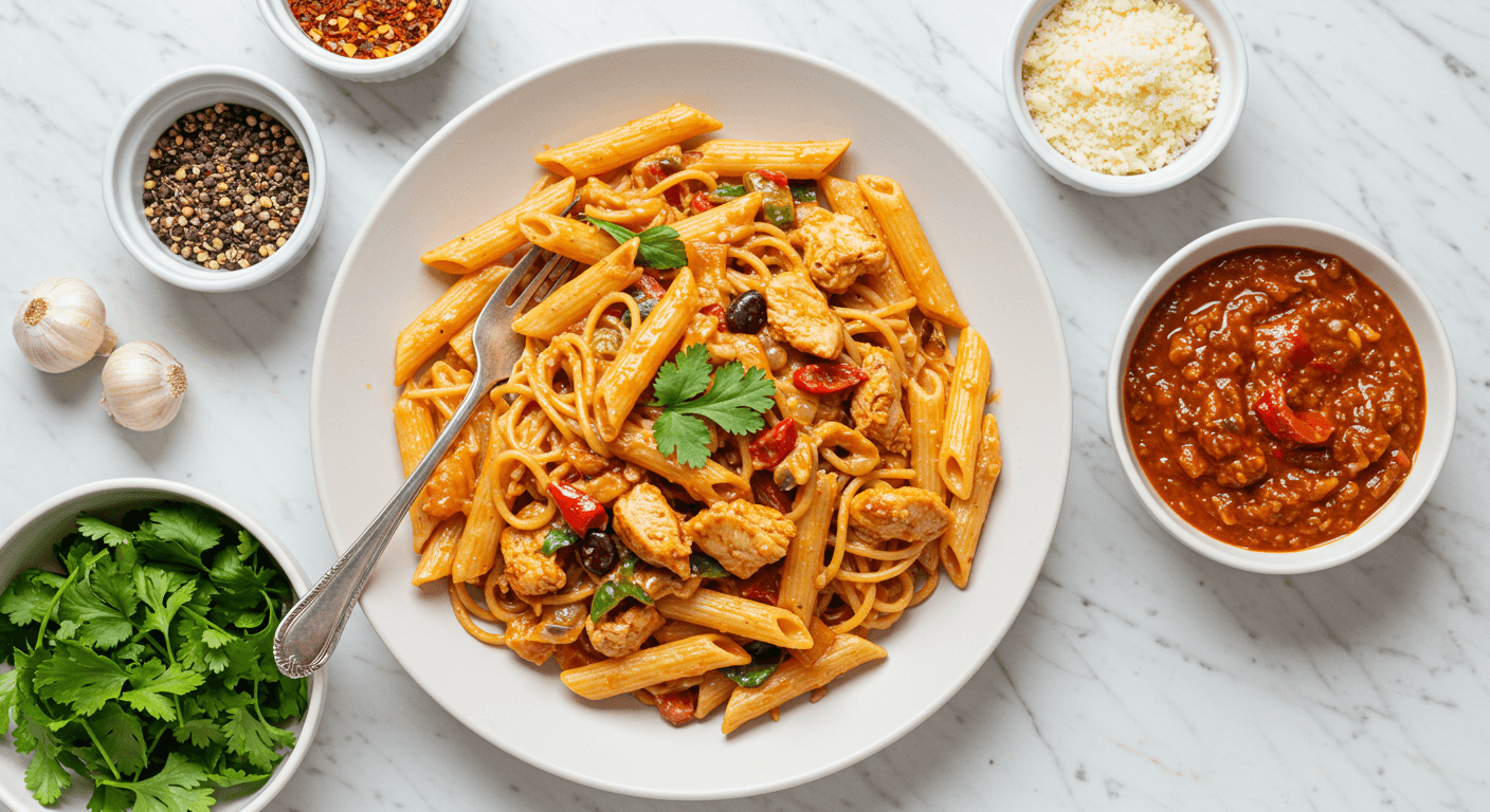 Homemade Spicy Chipotle Chicken Penne