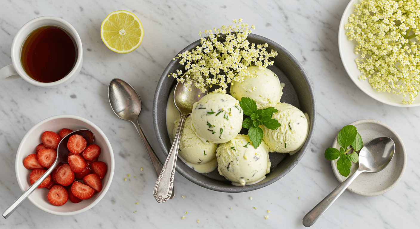Homemade Noma-Style Elderflower Ice Cream