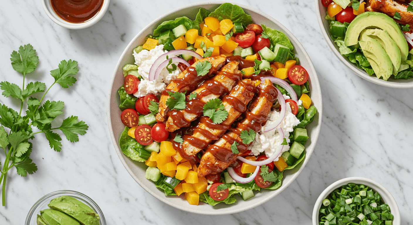 Homemade Cheesecake Factory-Style BBQ Chicken Ranch Salad